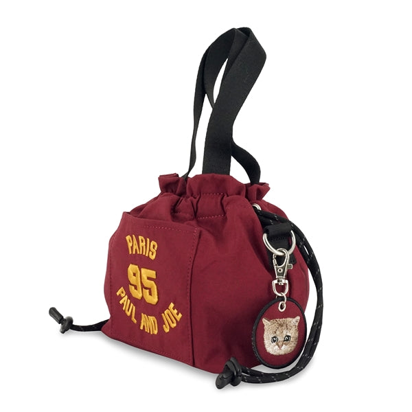 95 EMBROIDERY ミニ巾着バッグ （ワイン）