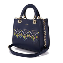 CAT EMBROIDERY　ハンドバッグ　ネイビー