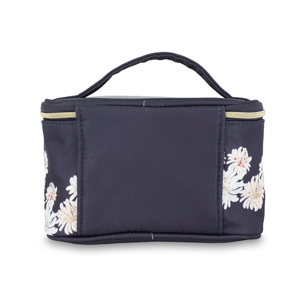 クリザンテーム＆ヌネット持ち手付きポーチ（ネイビー）