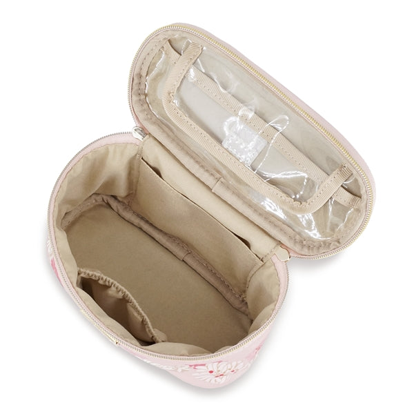 クリザンテーム＆ヌネット 持ち手付きポーチ （ピンク）