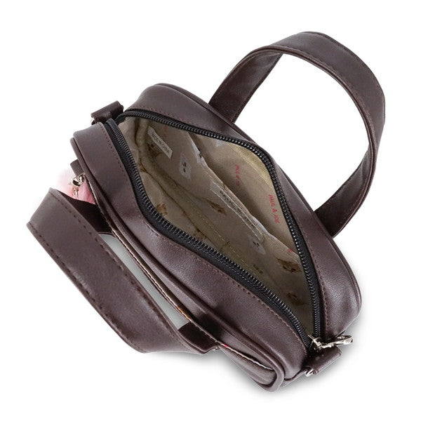 合皮スクバポーチ ブラウン