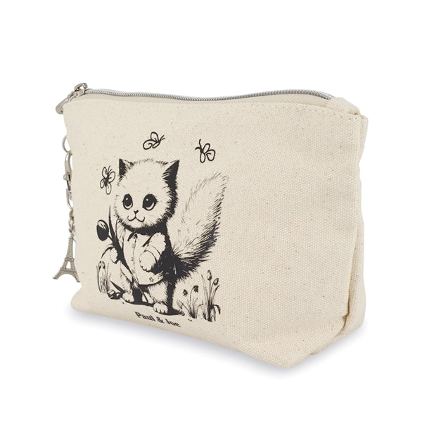 キャンバス ロゴチャーム ポーチ