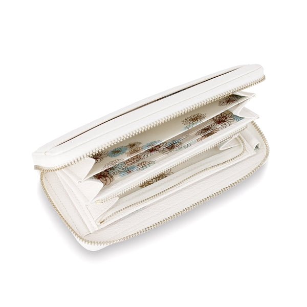 クリザンテーム・メタル　ラウンド束入れ　アイボリー