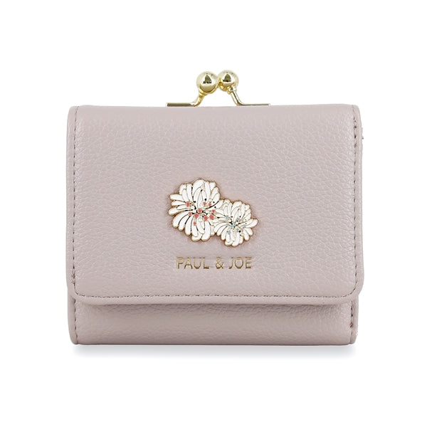 クリザンテーム・メタル　口金ミニ財布　グレー