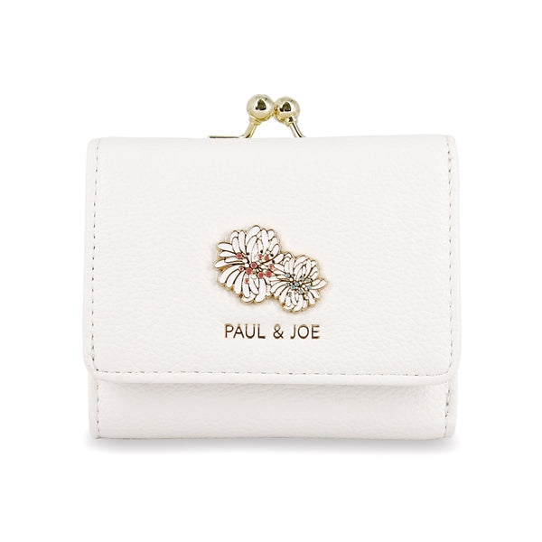 クリザンテーム・メタル　口金ミニ財布　アイボリー