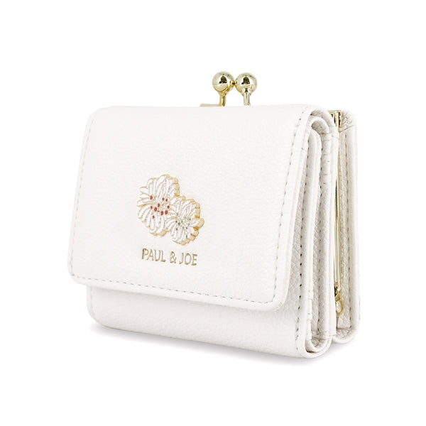 ポール＆ジョー クリザンテーム・メタル 口金ミニ財布 アイボリー