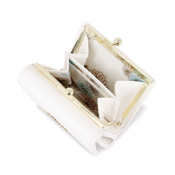 ポール＆ジョー クリザンテーム・メタル 口金ミニ財布 アイボリー