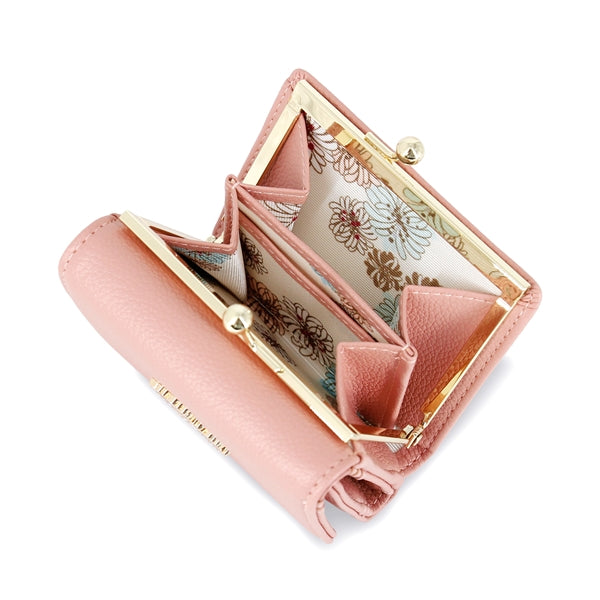 クリザンテーム・メタル　口金ミニ財布　ピンク