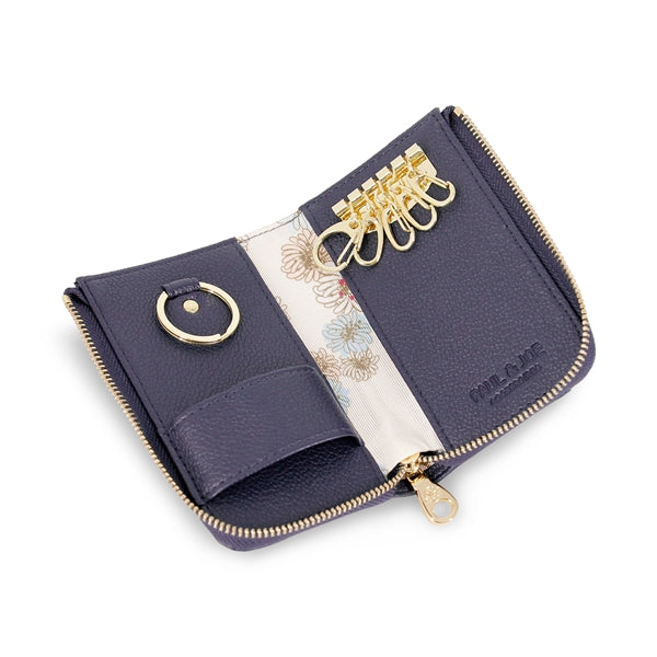 クリザンテーム・メタル　キーケース　ネイビー