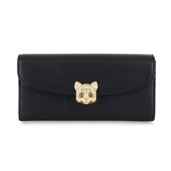 3D CAT FACE かぶせ束入れ （ブラック）