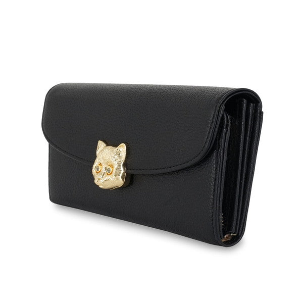 3D CAT FACE かぶせ束入れ （ブラック）