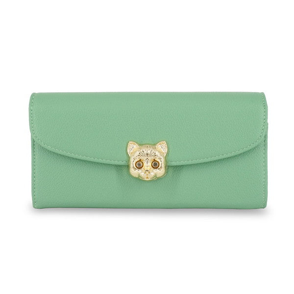 3D CAT FACE かぶせ束入れ （グリーン）