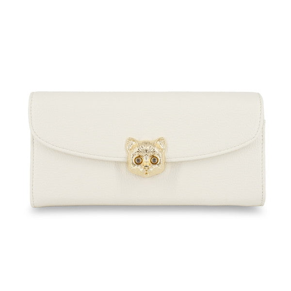 3D CAT FACE かぶせ束入れ （アイボリー）