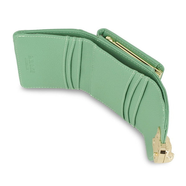 3D CAT FACE 口金ミニ財布 （グリーン）
