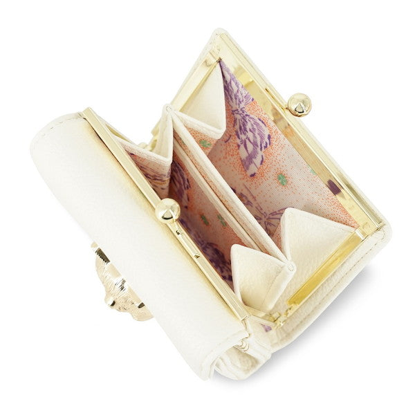 3D CAT FACE 口金ミニ財布 （アイボリー）