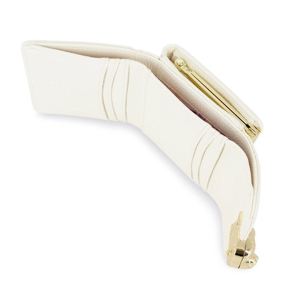 3D CAT FACE 口金ミニ財布 （アイボリー）