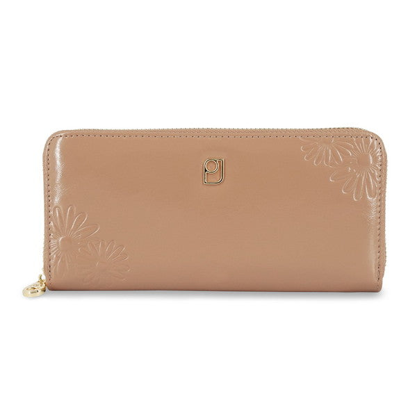 デイジー エンボス ラウンド束入れ （ベージュ）