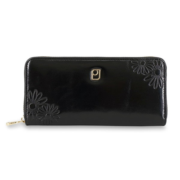 デイジー エンボス ラウンド束入れ （ブラック）