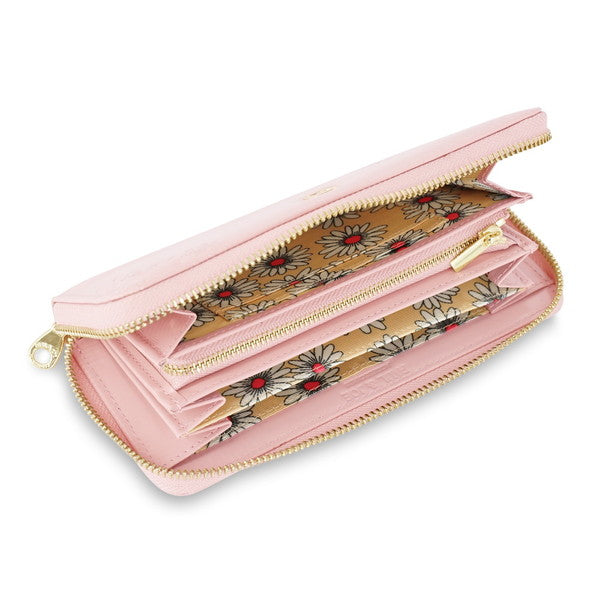 DAISY EMBOSS ラウンド束入れ （ピンク）