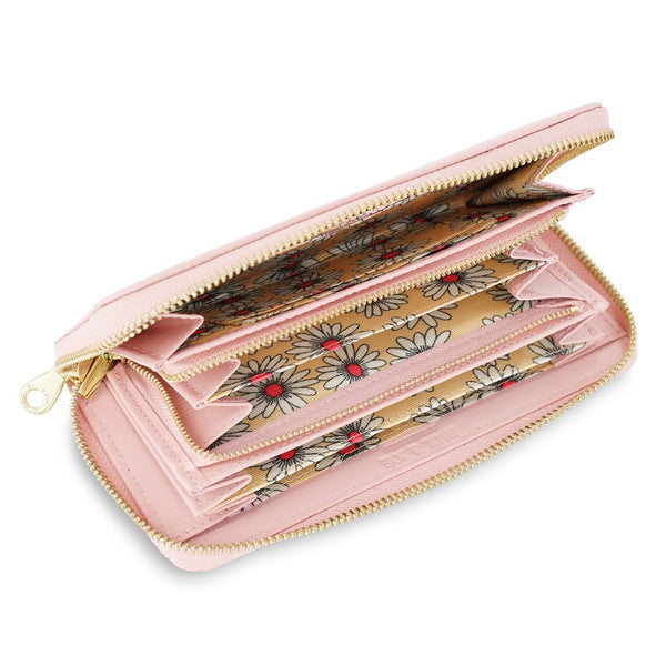 DAISY EMBOSS ラウンド束入れ （ピンク）