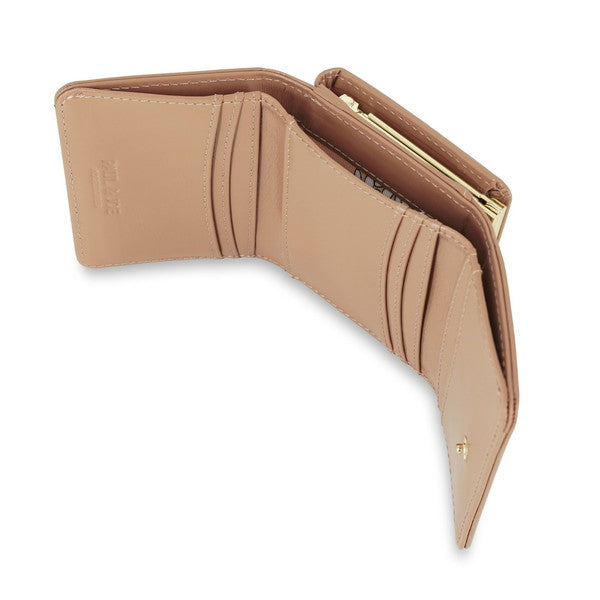 デイジー エンボス 口金ミニ財布 （ベージュ）