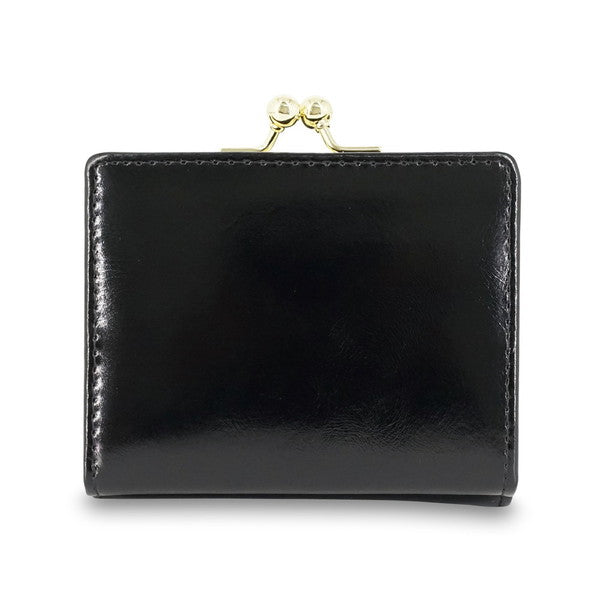 デイジー エンボス 口金ミニ財布 （ブラック）