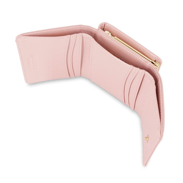 デイジー エンボス 口金ミニ財布 （ピンク）