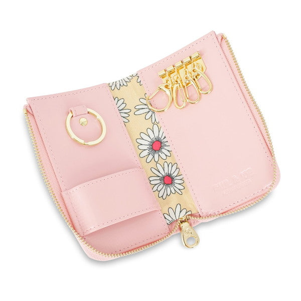 デイジー エンボス キーケース （ピンク）