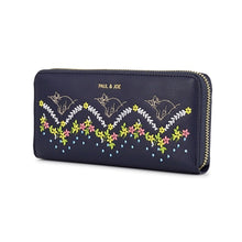 CAT EMBROIDERY　ラウンド束入れ　ネイビー