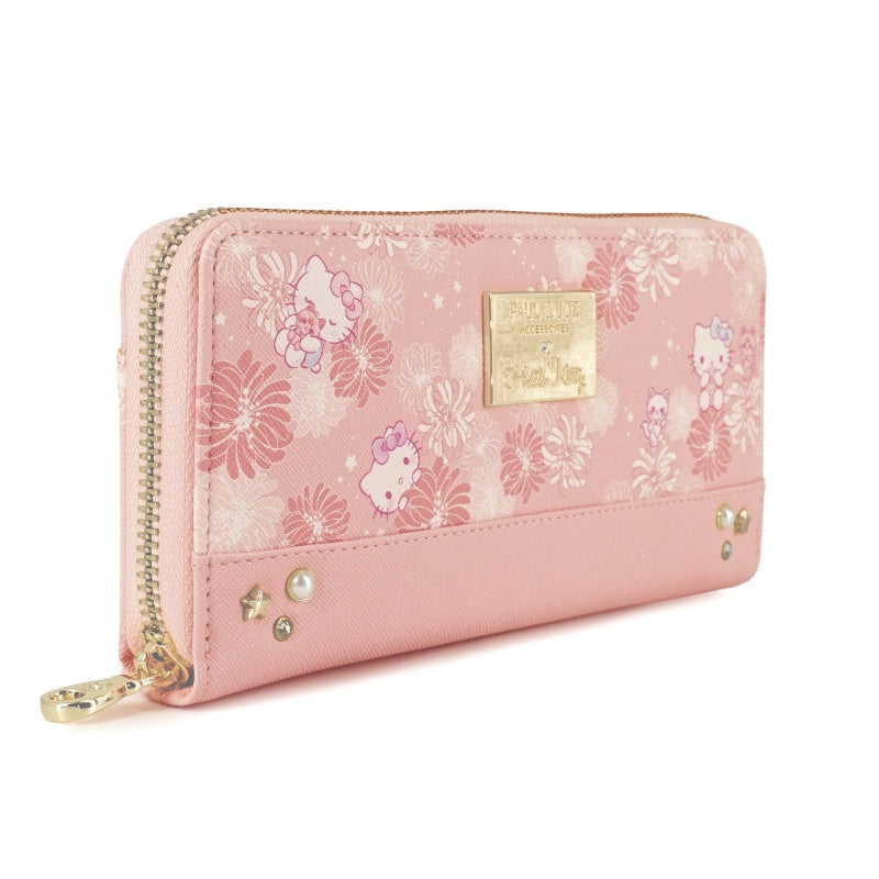PAUL & JOE　ACCESSOIRES×HELLO KITTY　コラボ　ラウンド束入れ　ピンク
