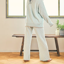 アーガイル柄　フェザーヤーンロングパンツ　※ボトムスのみ