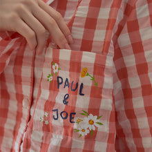 【PAUL&JOE】PAUL&JOEミューズワンポイントロゴ＆チェック柄　ロングスリーブシャツ　セットアップ