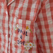 【PAUL&JOE】PAUL&JOEミューズワンポイントロゴ＆チェック柄　ロングスリーブシャツ　セットアップ