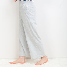ネコ刺繍柄  ロングパンツ（グレー）