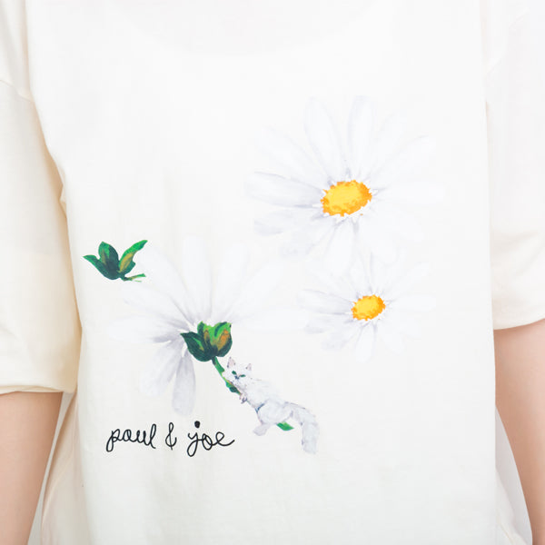 デイジー柄 Tシャツ（アイボリー）