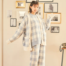 【2023年10月NEW】ブロックチェック　モールヤーン　オーバーカーディガン（M-Lサイズ）