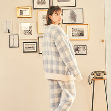 【2023年10月NEW】ブロックチェック　モールヤーン　オーバーカーディガン（M-Lサイズ）