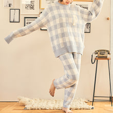 【2023年10月NEW】ブロックチェック　モールヤーン　ロングパンツ（M-Lサイズ）　※ボトムスのみ