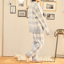 【2023年10月NEW】ブロックチェック　モールヤーン　ロングパンツ（M-Lサイズ）　※ボトムスのみ