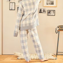 【2023年10月NEW】ブロックチェック　モールヤーン　ロングパンツ（M-Lサイズ）　※ボトムスのみ