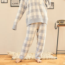 【2023年10月NEW】ブロックチェック　モールヤーン　ロングパンツ（M-Lサイズ）　※ボトムスのみ