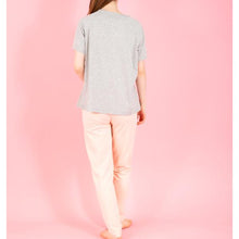 ヌネット&ロゴ Tシャツ　キュートなヌネットにみつめられたい！ / ｸﾞﾚｰ / L