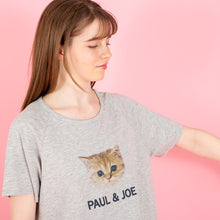 ヌネット&ロゴ Tシャツ　キュートなヌネットにみつめられたい！ / ｸﾞﾚｰ / L