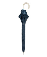 日傘（晴雨兼用）　長傘　ワンポイントクリザンテーム刺繍　ネイビーブルー