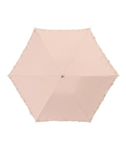 日傘（晴雨兼用）　折りたたみ傘　クリザンテーム刺繍　ピーチ