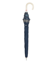 日傘（晴雨兼用）　長傘　クリザンテーム刺繍　ネイビーブルー