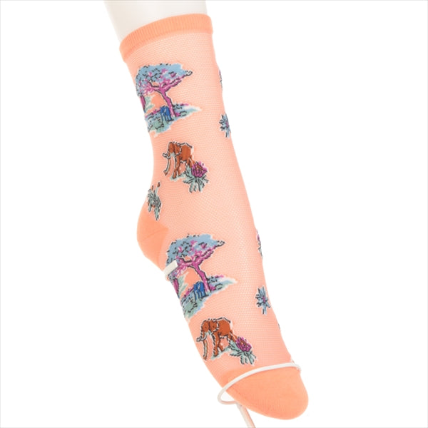 サファリドリーム柄シアー（オリーブ）