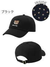 ヌネット刺繍キャップ　ブラック