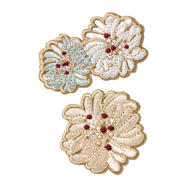刺繍ステッカー クリザンテーム