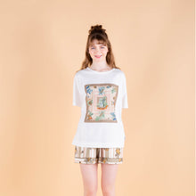 フラール　ドゥドゥ （かわいい子のスカーフ） 2022ssコレクション Ｔシャツ（ブラウン）